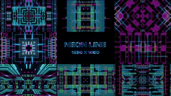 Neon Line Background VJ Pack alt
