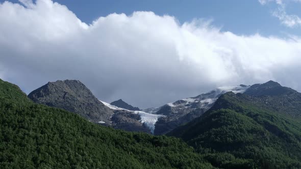 mountains and clouds