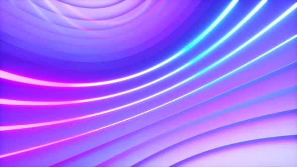 A Spherical Room with Bright Neon Lighting alt