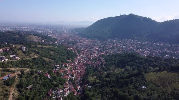Aerial Drone View of Brasov