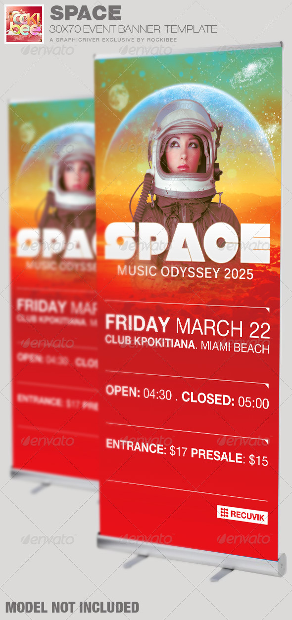 Space Event Banner Signage Template - Signage Print Templates