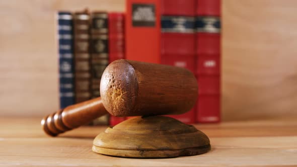 Close-up of judges gavel alt