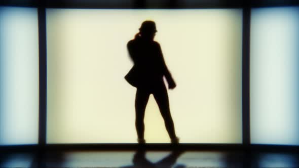 Silhouette Of A Dancing Hip Hop 3D Animation alt