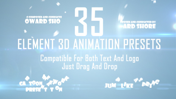 35 Element 3D Drag and Drop Presets vol.2
