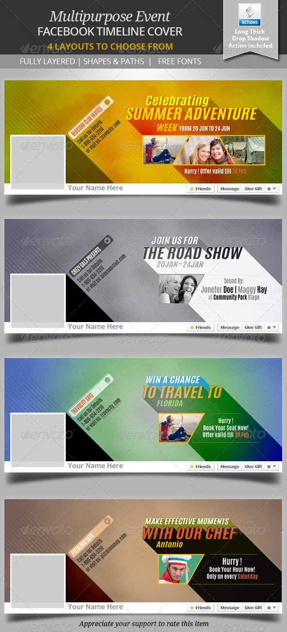 Multipurpose Event Facebook Timeline Cover - Facebook Timeline Covers Social Media