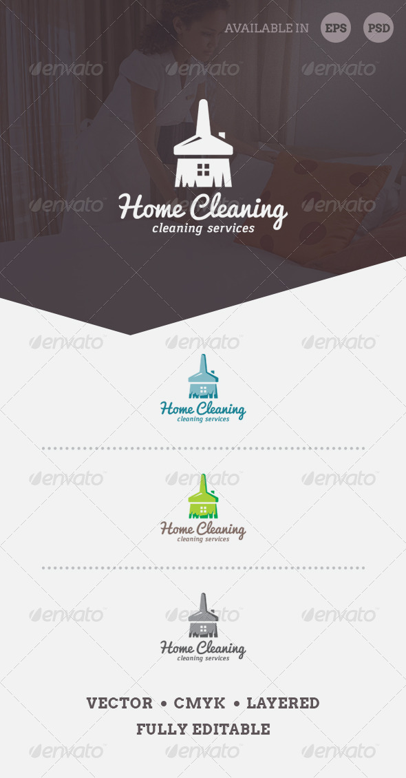 Home Cleaning Logo Template - Objects Logo Templates