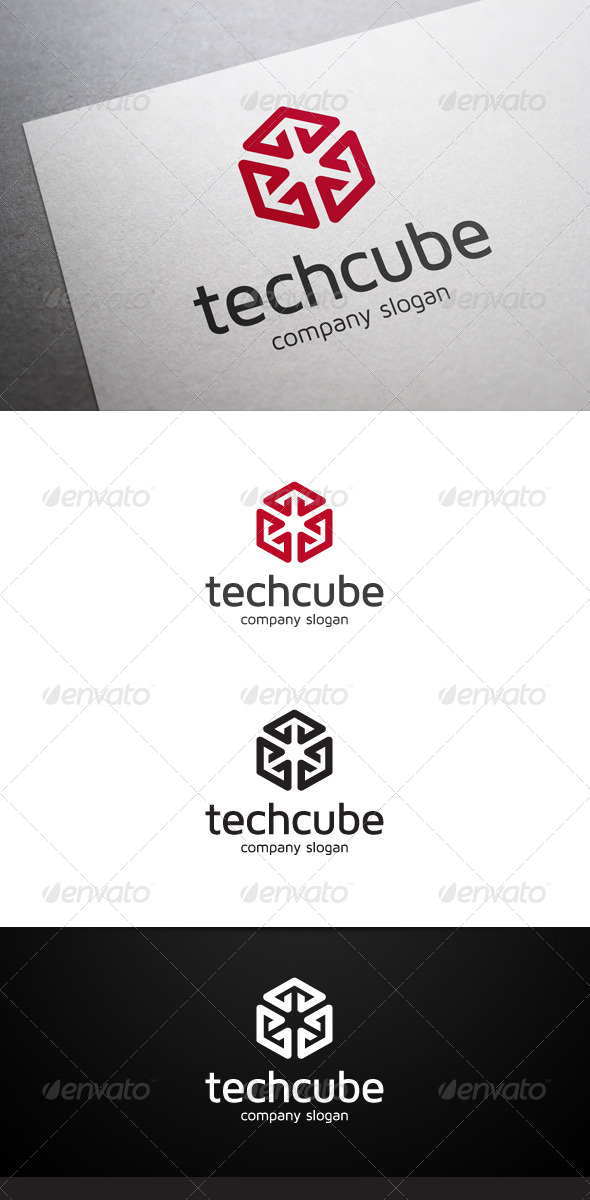 Tech Cube Logo - Abstract Logo Templates