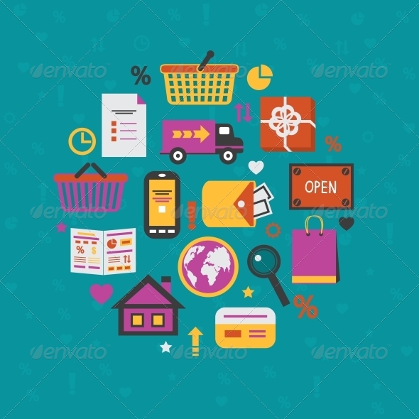 Internet Shopping Icons Set