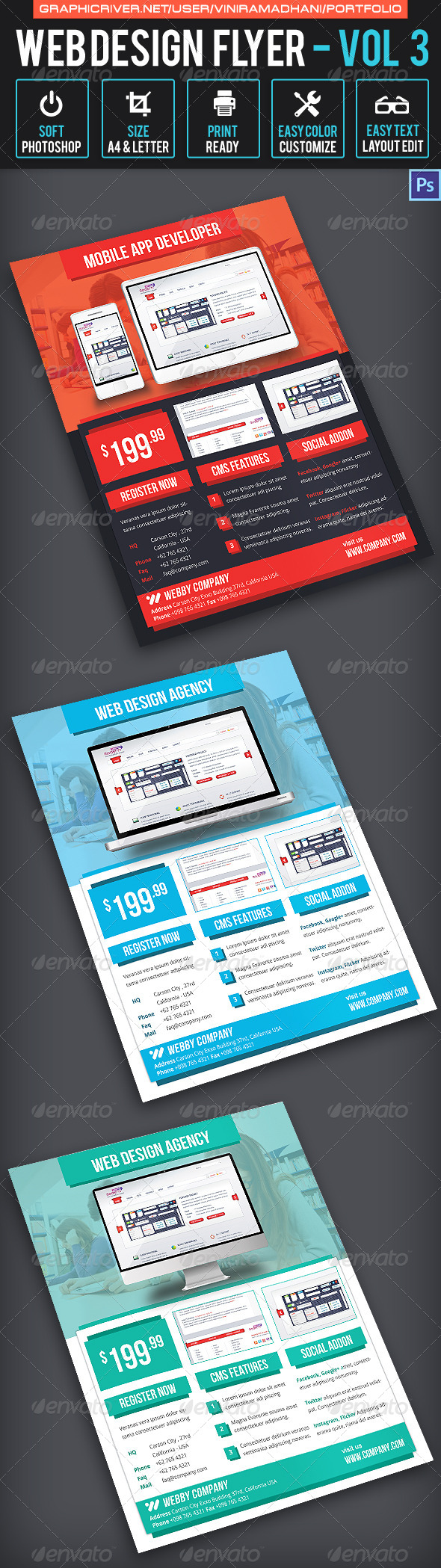 Web Design Flyer | Volume 3 - Corporate Flyers