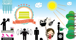 Icons with infographic style