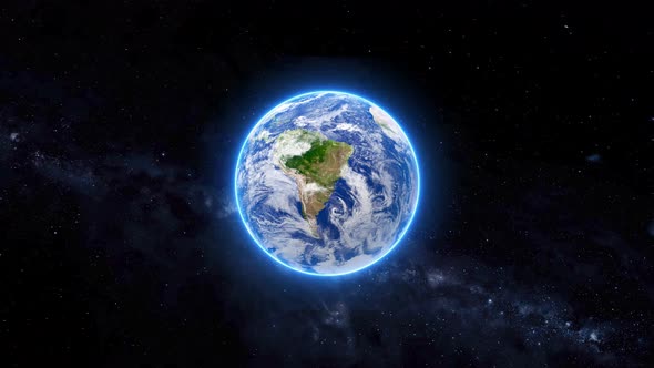 Glowing planet earth in space. Vd 204 alt