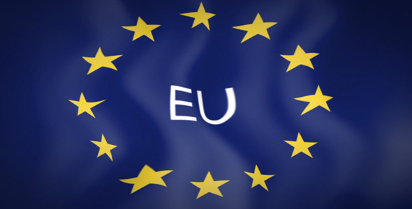 EU Silk Flag Animation