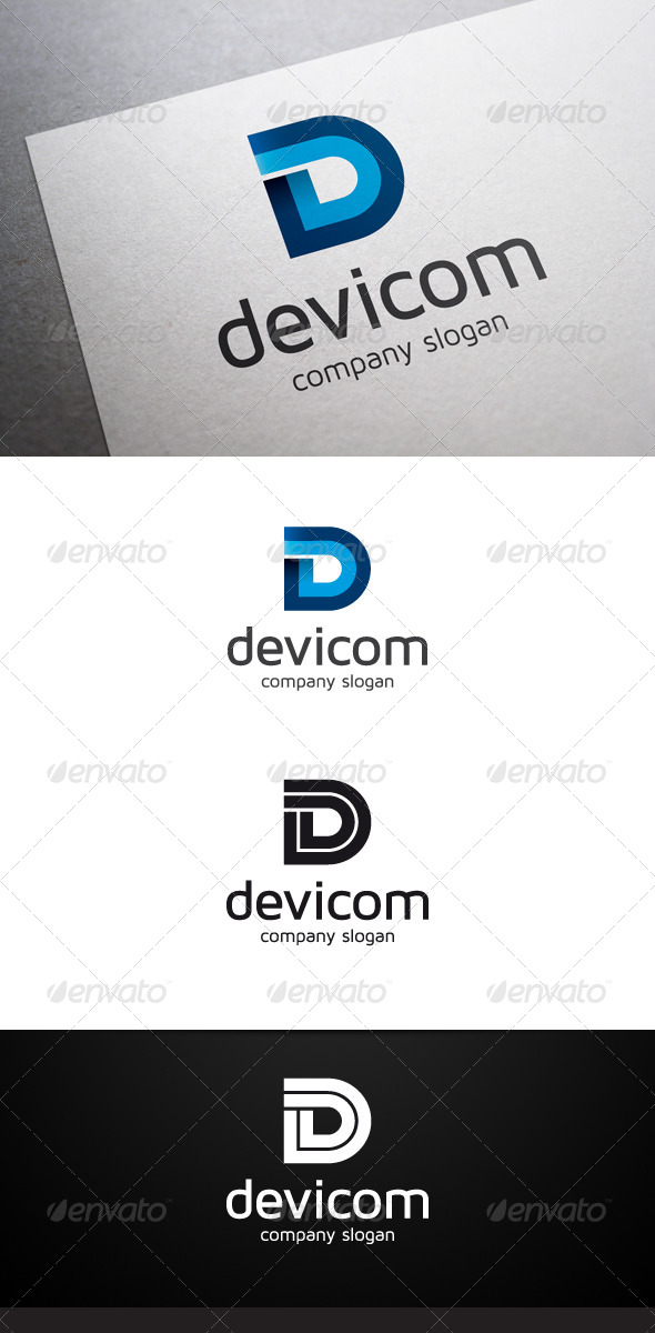 Devicom D Letter Logo - Letters Logo Templates