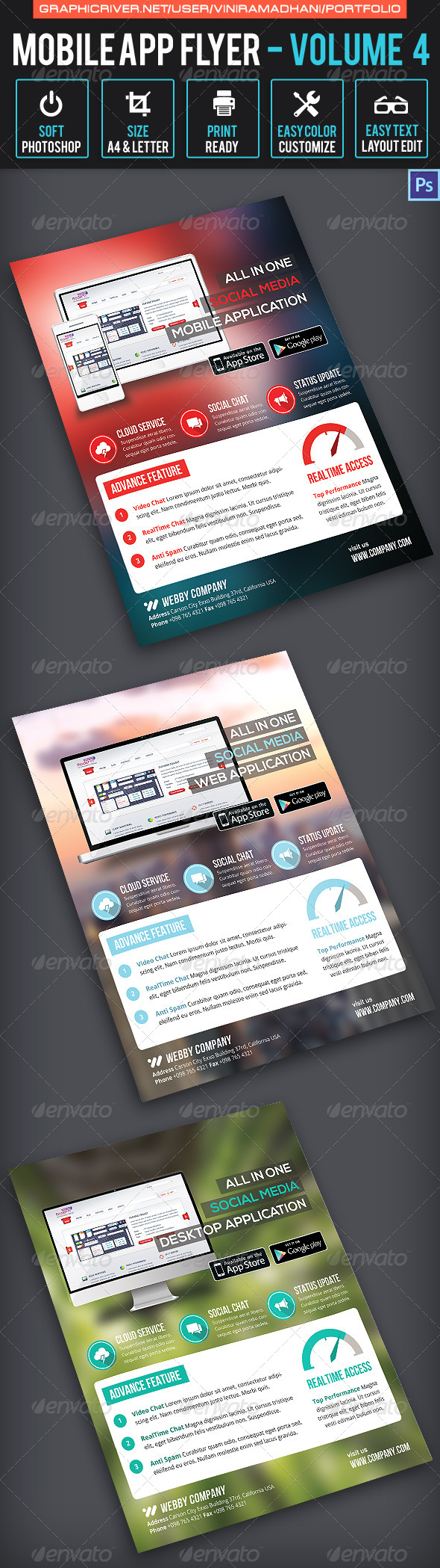 Mobile App Flyer | Volume 4 - Corporate Flyers