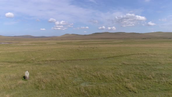 Aerial View at Summer Landscape under Blue Sky alt