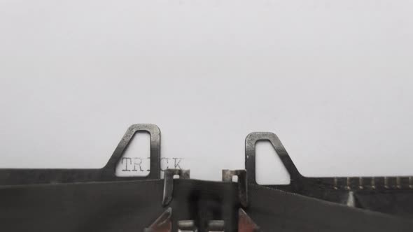 Trick or Treat Halloween Typed Words on a Vintage Typewriter alt