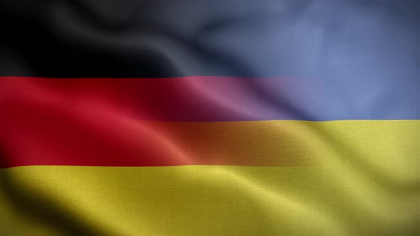Ukraine Germany Flag Loop Background 4K