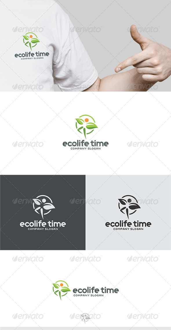 Ecolife Time Logo - Humans Logo Templates