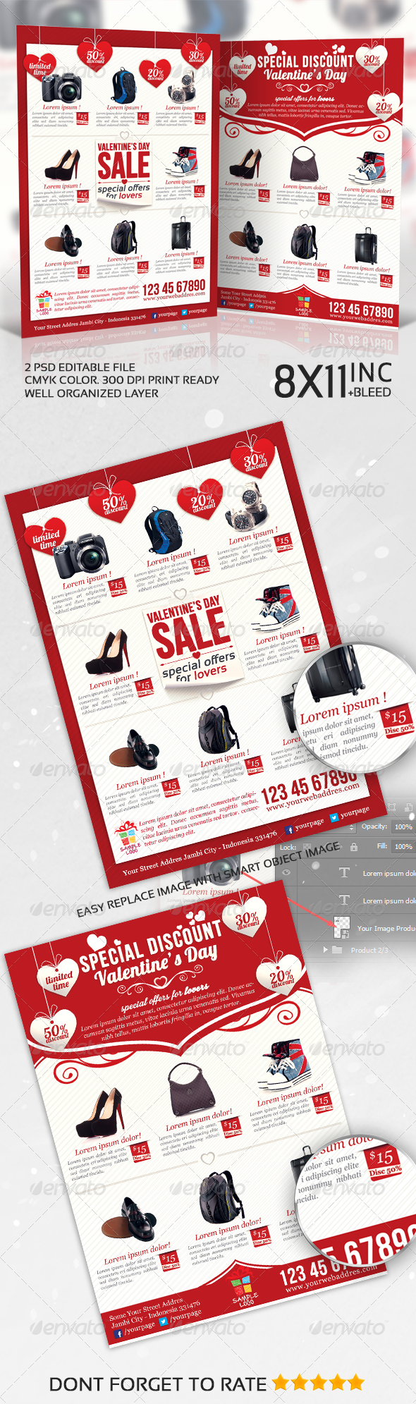 Valentines Product Sale / Promotion Flyer - Commerce Flyers
