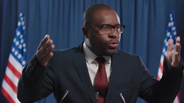 African American Politician Speaking alt