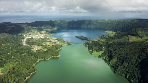 Aerial View of Remarkable Volcanic Landscapes alt