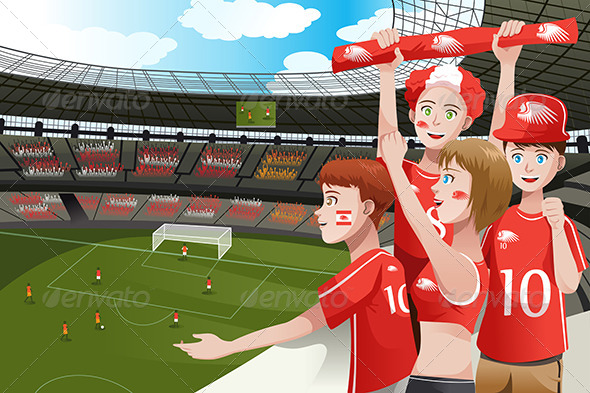 Sports Fans in a Stadium - Sports/Activity Conceptual