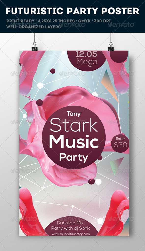 Clean Party Flyer - Flyers Print Templates