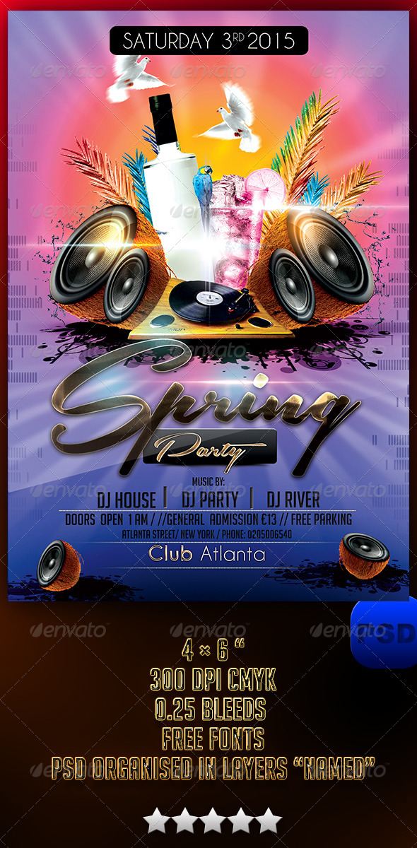 Spring Break Flyer Template - Events Flyers