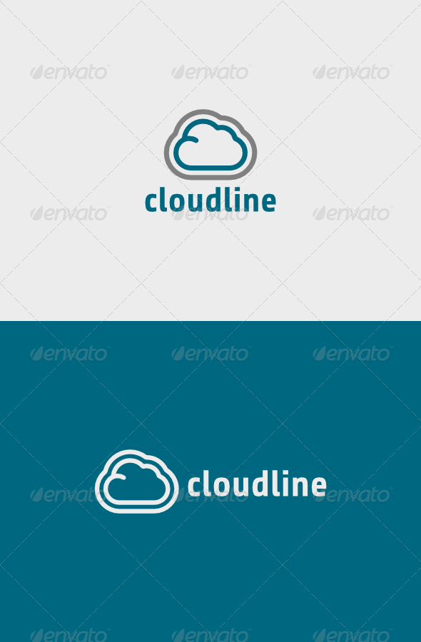 Cloud Line Logo - Objects Logo Templates