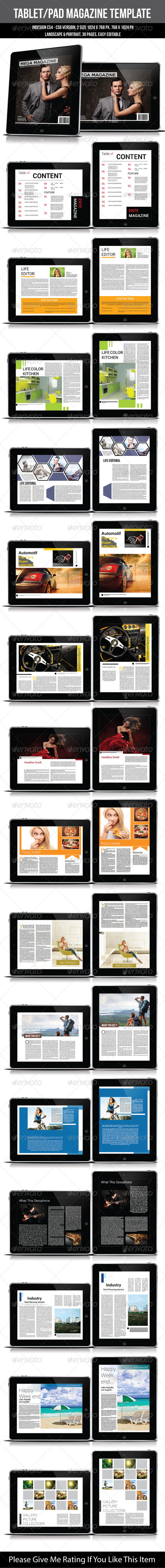 Tablet/Pad Magazine Template - Digital Magazines ePublishing