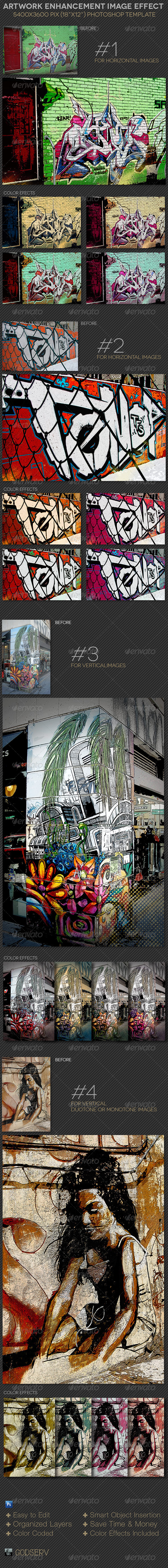 Artwork Enhancement Photo Effect Template - Artistic Photo Templates