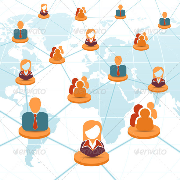 Social Network and Teamwork Concept - Web Technology