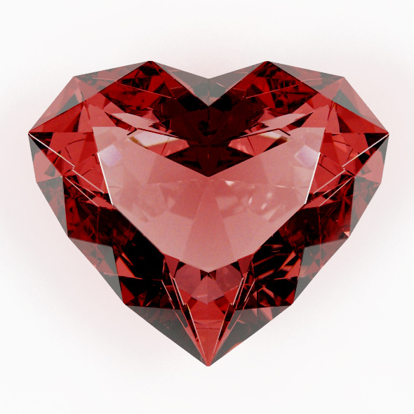 pink gems in shape of heart