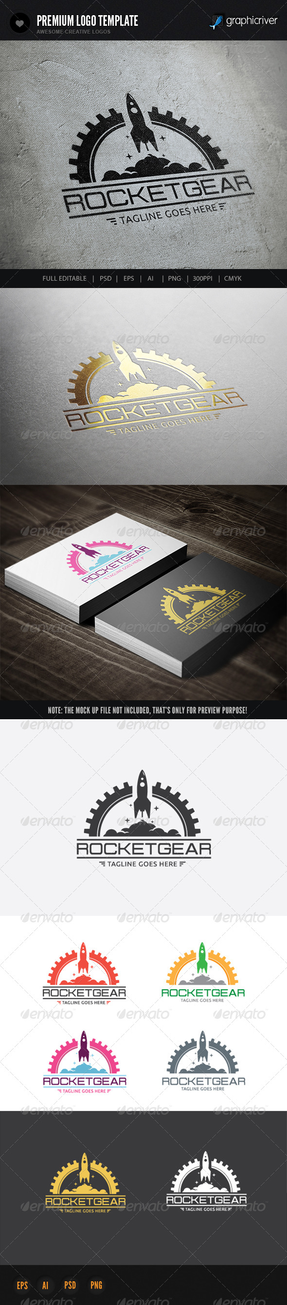 Rocket Gear - Nature Logo Templates