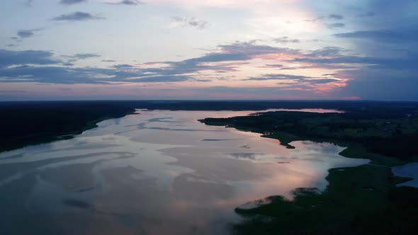 Lake Aerial After the Sunset alt
