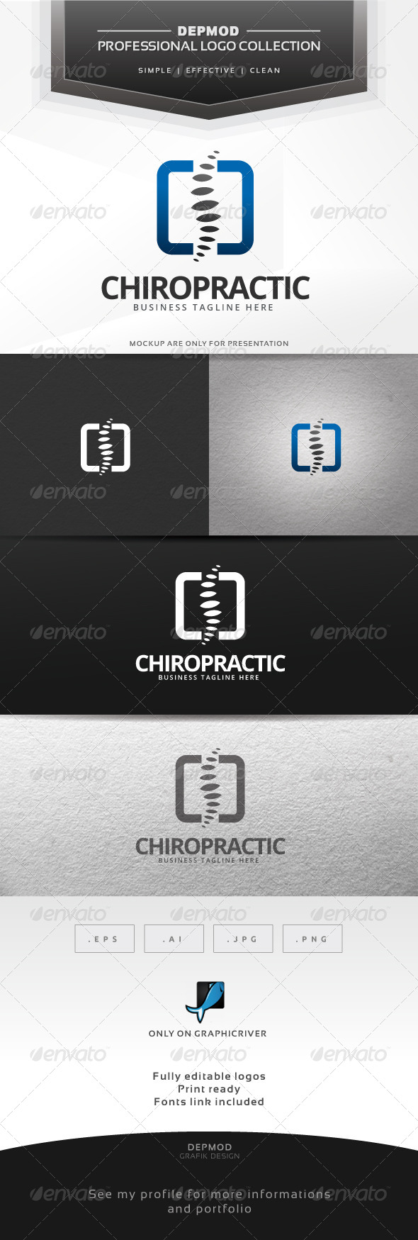 Chiropractic Logo - Humans Logo Templates