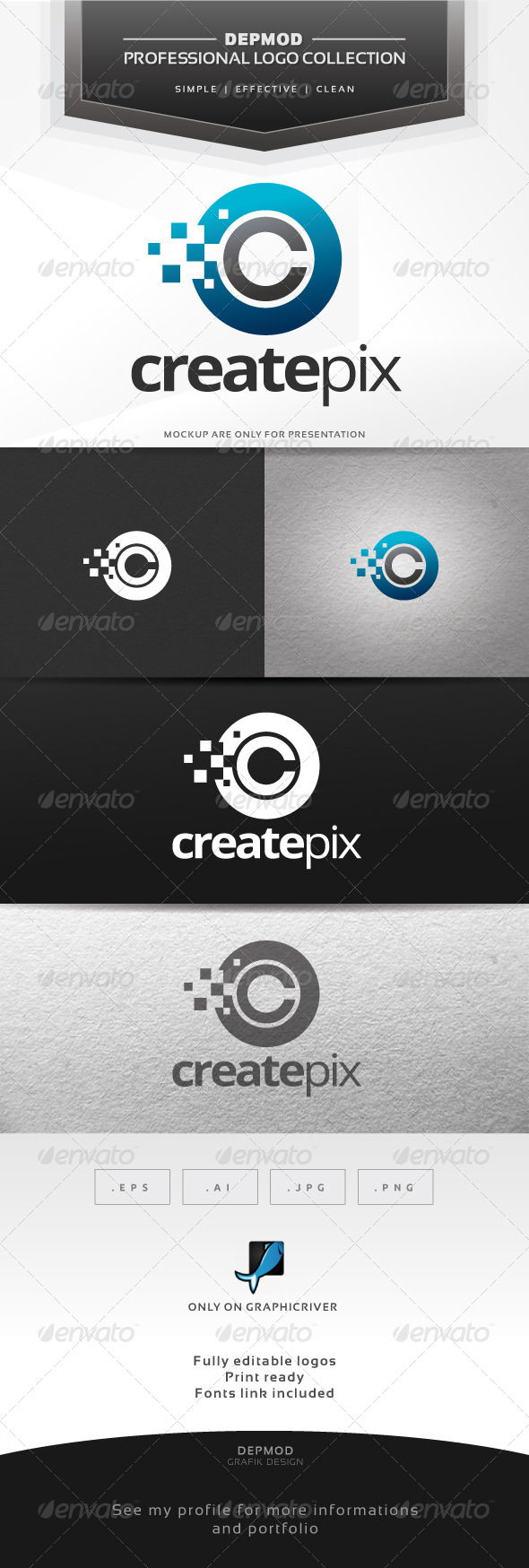 Create Pix Logo - Letters Logo Templates