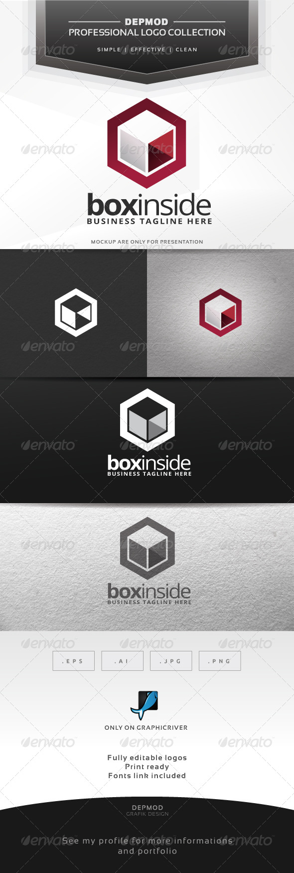 Box Inside Logo - Abstract Logo Templates