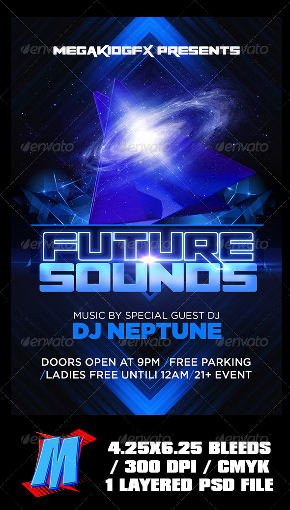 Future Sounds Flyer Template - Clubs & Parties Events