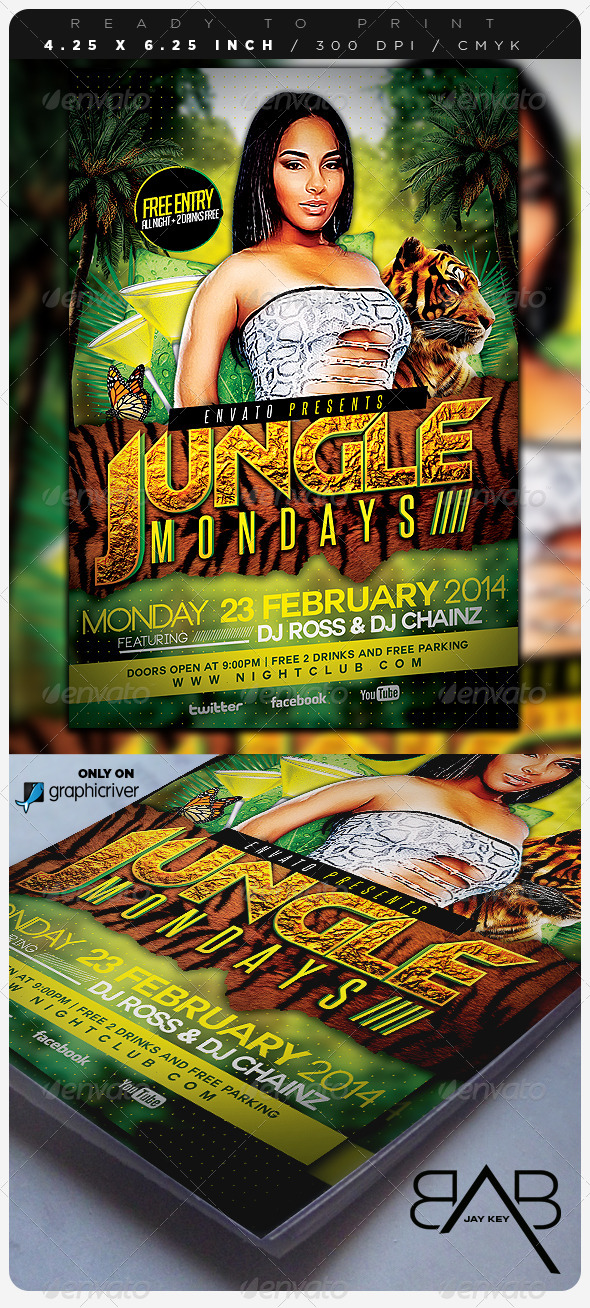 Jungle Days Party Flyer - Events Flyers