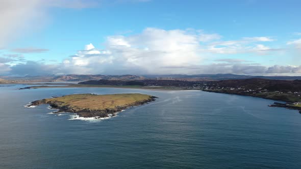 Aerial View of Inishkeel By Portnoo in Donegal  Ireland alt