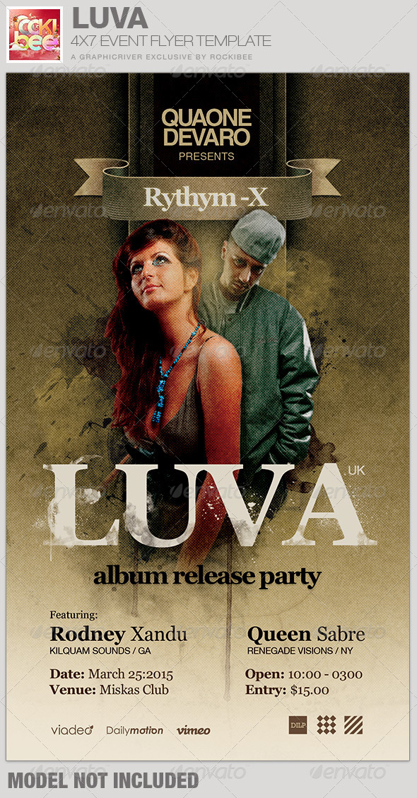 Luva Album Release Flyer Template - Events Flyers