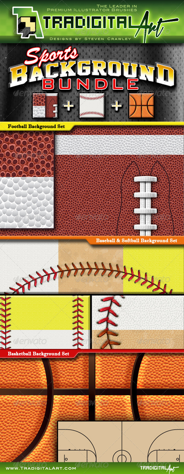 Sports Background Bundle - Backgrounds Decorative