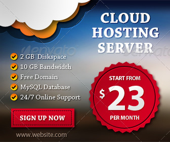 cloud hosting banner ads design banner ad design