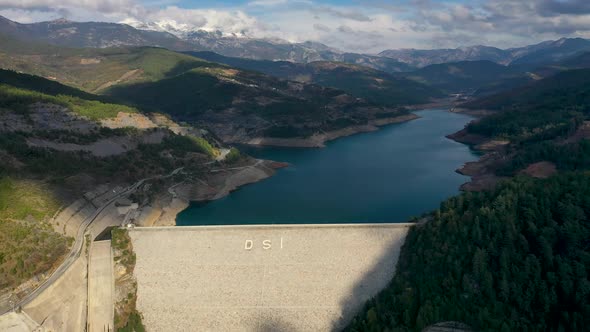 Big Dam Aerial View Turkey Alanya 4 K alt