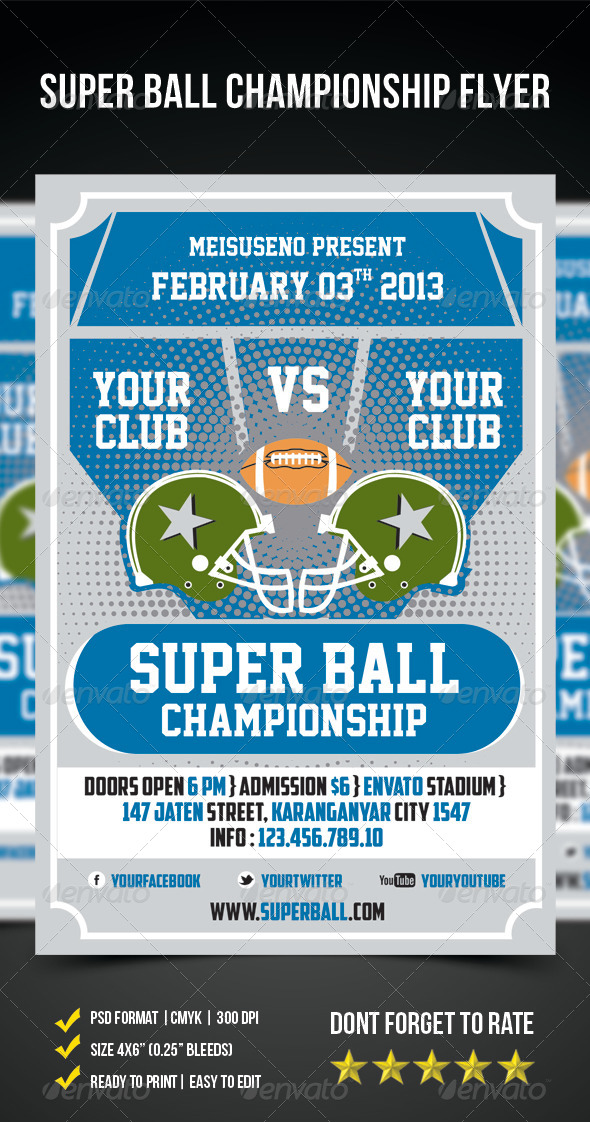 Super Ball Championship Flyer - Sports Events