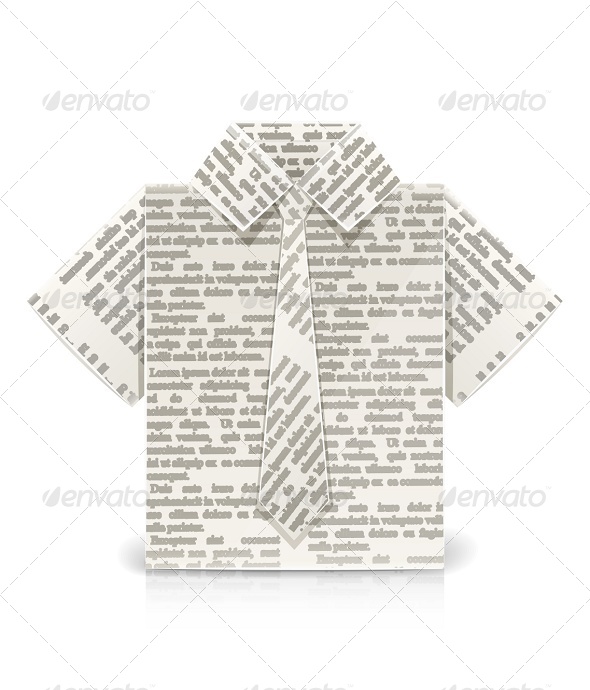 Shirt Origami Toy - Man-made Objects Objects