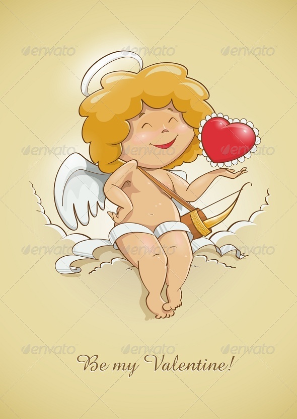 Angel Cupid for Valentine's Day - Valentines Seasons/Holidays
