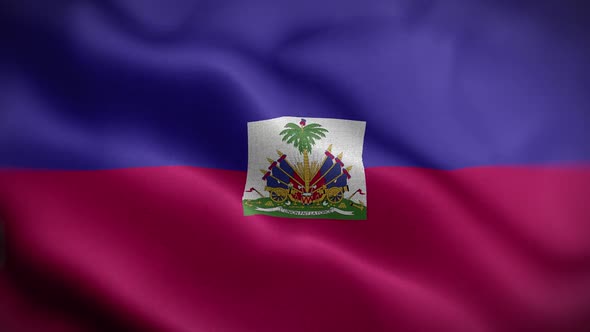 Haiti Flag Textured Waving Front Background HD alt