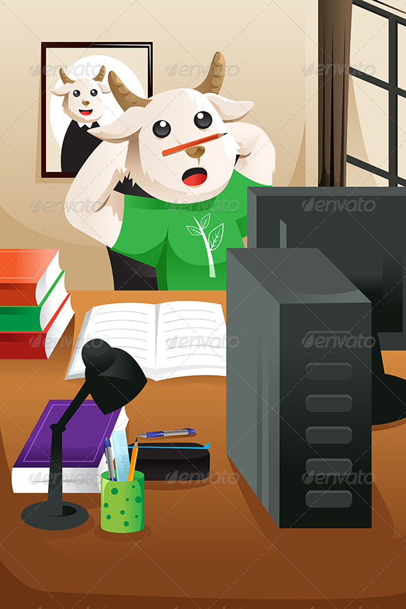 Bored Sheep - Animals Characters